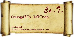 Csungán Tünde névjegykártya